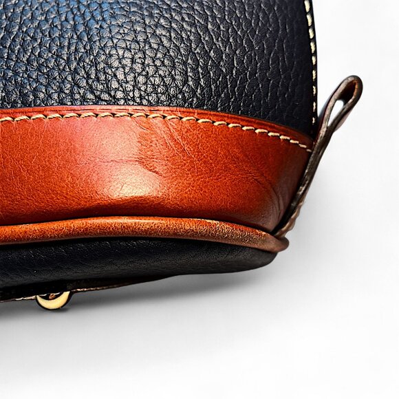 Dooney & Bourke Top Zip Cobalt Blue Satchel Purse Pebbled Grain Leather Bag - Picture 13 of 14